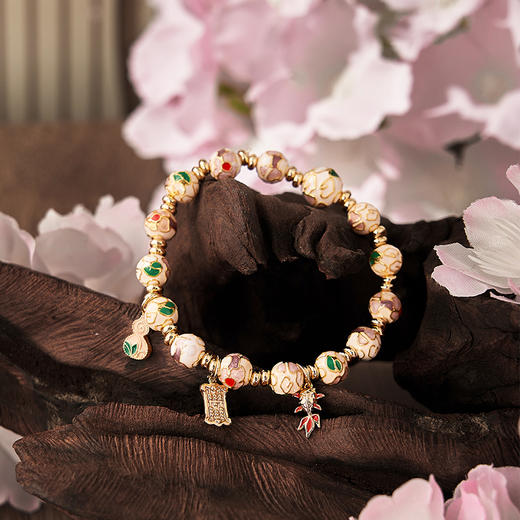 大英博物馆 东方梦境系列 繁花似锦 葫芦掐丝 珐琅手链 时尚百搭 送闺蜜 生日礼物 节庆礼品 商品图2