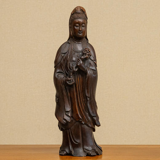 清 红木如意观音像 商品图0