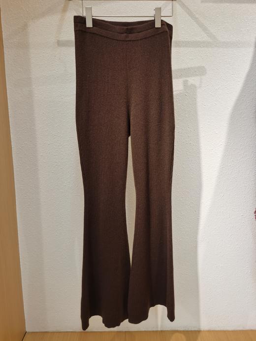 羊绒针织抽条喇叭女裤SJF94K277K 商品图2