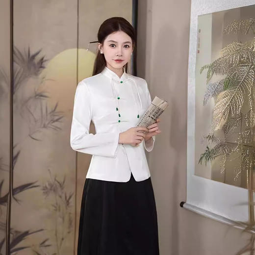 别致优雅新中式，国风改良旗袍设计感小众盘扣上衣GSJ-843 商品图2