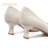 【自营】哈森 秋季新款法式通勤高跟鞋纯色方头羊皮浅口单鞋 HL222502 商品缩略图3
