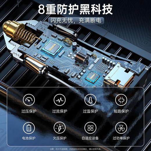 倍思 车载充电器60W点烟器一拖二车充超级快充 商品图4
