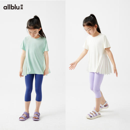 【夏Vol.2】幼岚「花仙子」速干T吸湿透气柔软轻盈新中式24夏新款儿童裙摆T恤ZY 商品图2