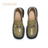 【自营】哈森 女鞋专柜2022秋季新款粗跟英伦乐福女单鞋 HL228801 商品缩略图4