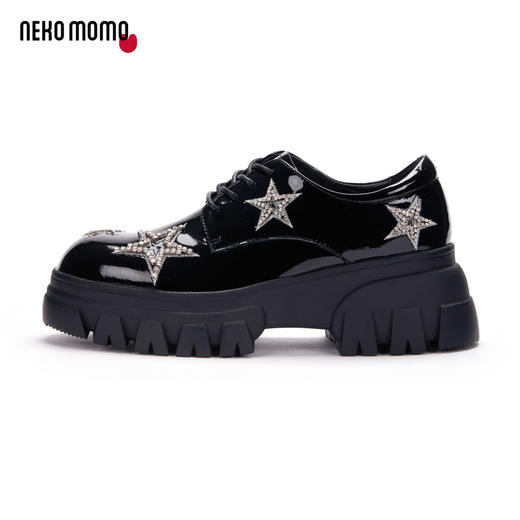 nekomomo2023年春季新款商场同款软漆牛皮松糕厚底乐福鞋女单鞋M21AM12881女 商品图1