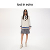 lost in echo秋冬季美拉德复古撞色线条V领宽松针织背心毛衫马甲 商品缩略图3