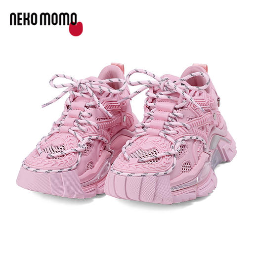 nekomomo2023年夏季新款商场同款牛皮网面超轻厚底运动鞋老爹鞋女M22AM11401 商品图3