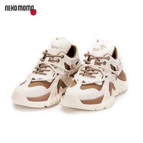 nekomomo2023年春季新款商场同款牛皮厚底防滑老爹鞋运动鞋潮鞋女M22CM37311