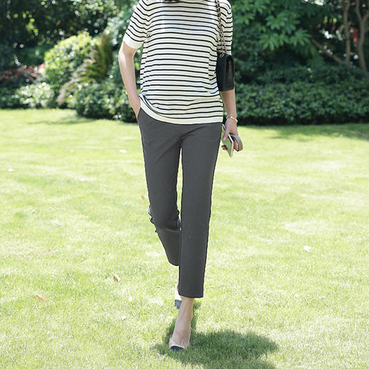 汐屋女款简约气质休闲直筒西装裤 商品图3