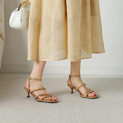 【预售5天】夏季仙女风细带露趾细跟，一字带时装凉鞋高跟鞋HCYYHD&5228 商品图1