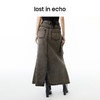lost in echo 2023春夏新款Ari系列雪花重工做旧水洗牛仔长裙 商品缩略图3