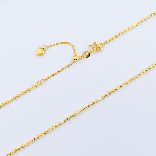 【限时克减150元】足金999 (足金999字印)5G黄金抽拉调节CNC猫眼珠项链(5GXL00075)补差价）预售产品下单后不退款不退货不换货不补差价 商品图0