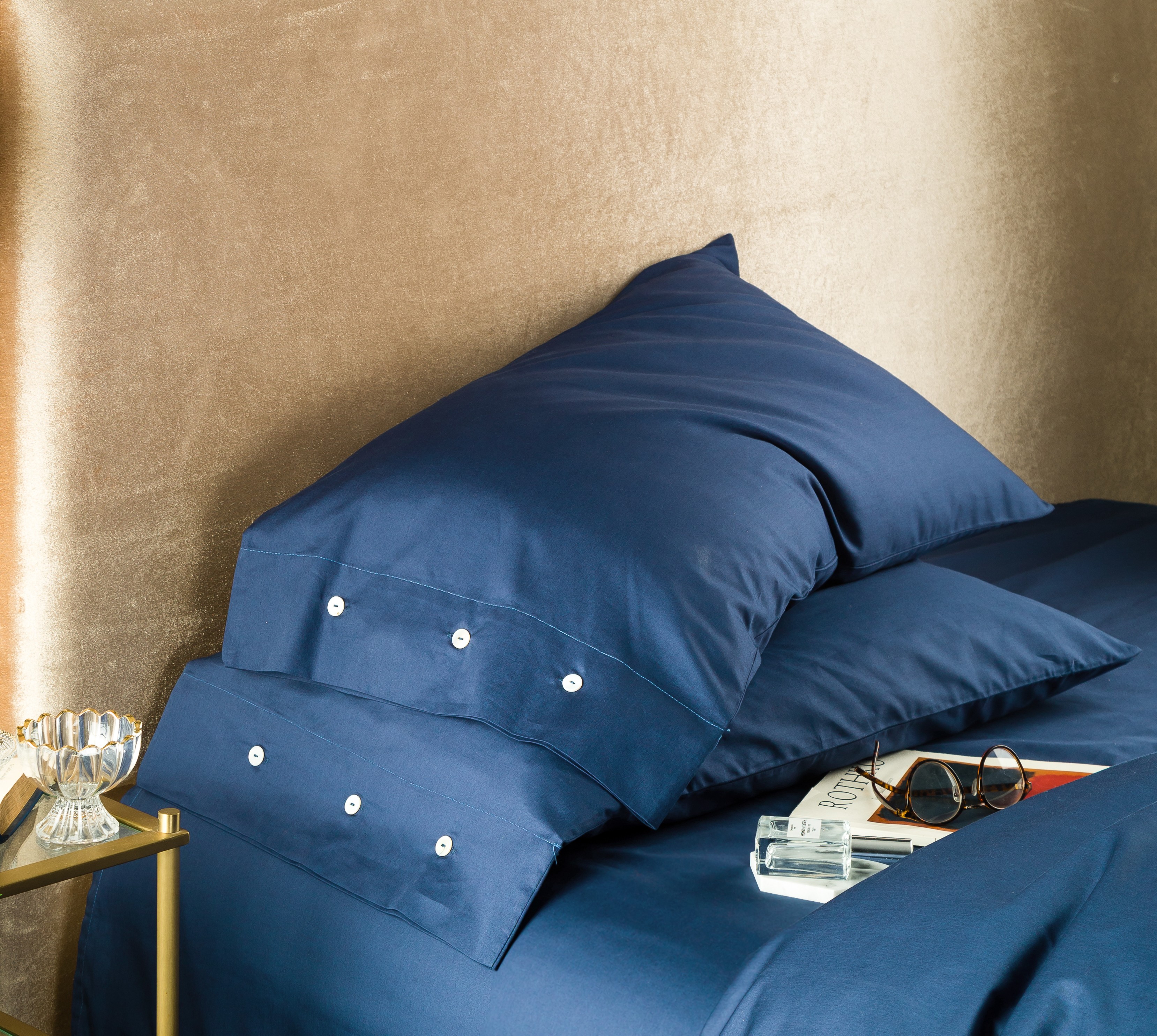 自然醒50支长绒棉枕套1对装（颜色随机）NH