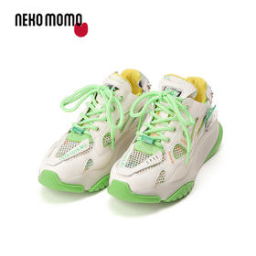 nekomomo2023年夏季新款商场同款彩色牛皮网面超轻软底老爹鞋女M22AM11391