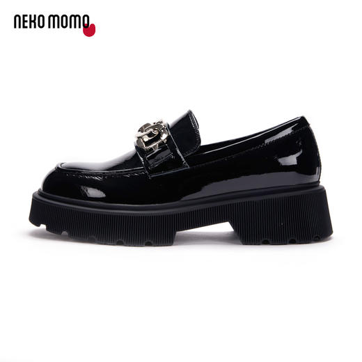 nekomomo2023年春季新款商场同款牛漆软皮松糕厚底英伦风皮鞋女M21AM12891 商品图1