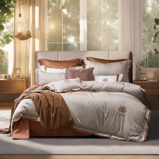 【6F】富安娜床单四件/泰勒斯，单被加大，橙 商品图0