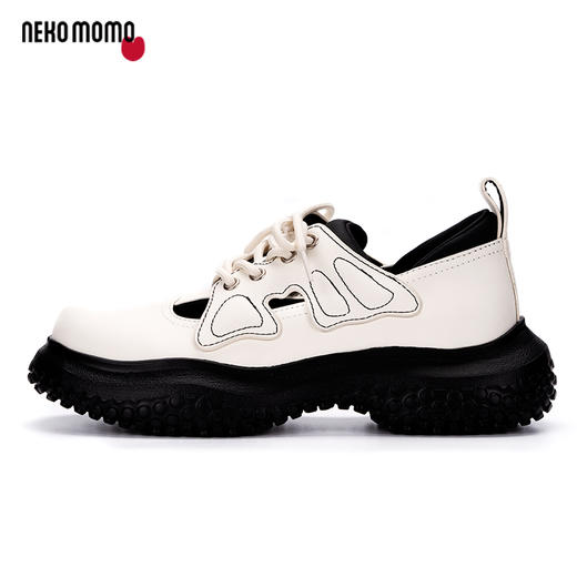 nekomomo2023春季新款商场同款牛皮厚底系带玛丽珍鞋豆豆鞋单鞋M22AE19521女 商品图1