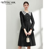 未风黑色娃娃领连衣裙女春2024年春装新款女装气质中长款长袖裙子 商品缩略图2