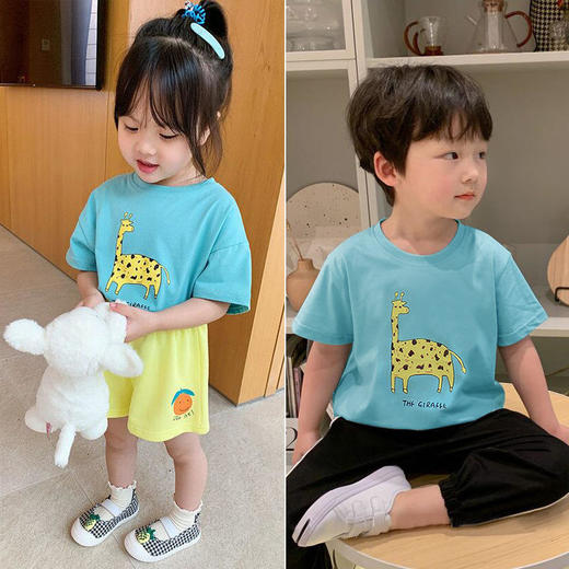 【捡漏 39.9任选3件】棉童装中小童男女童夏季短袖T恤新款韩版卡通半袖时尚上衣#异业福利 商品图11