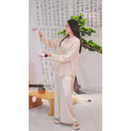 【线上专属】【和光同尘】立领小衫（24710266-玉色） 商品图4