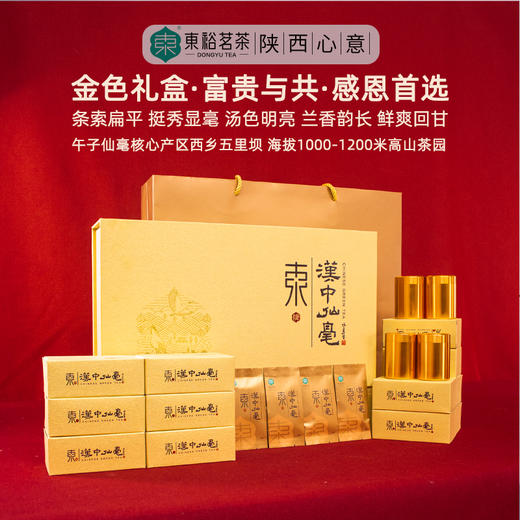 【2025春茶】东裕茗茶 精品仙毫200克金色礼盒装 精选嫩芽 汤色明亮 商品图0