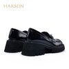 【自营】哈森 女鞋专柜2022秋季新款粗跟英伦乐福女单鞋 HL228801 商品缩略图3