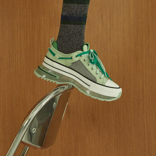 nekomomo2023年夏季新款商场同款牛皮网面气垫厚底运动鞋老爹鞋女 商品图4