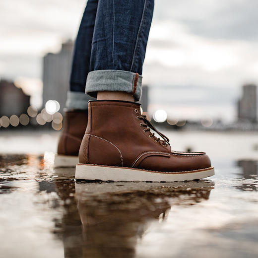 工装优选 复古经典875工装靴中帮皮鞋阿美咔叽疯马皮马丁靴子男款 商品图4