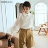 OLrain欧芮儿法式杏色雪纺衫女春季2024年新款时尚简约百搭衬衫 商品缩略图0