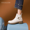 【自营】哈森 HARSON23年冬季新品切尔西靴厚底圆头短筒靴子 HA232512 商品缩略图1