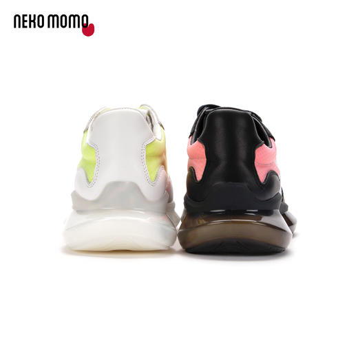 nekomomo2022年秋季新款商场同款牛皮网面超轻厚底休闲鞋老爹鞋女 商品图2