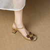 【预售5天】时尚百搭浅口，法式花朵中跟方头玛丽珍凉鞋FH&L12 商品缩略图7