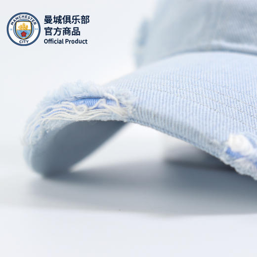 曼城俱乐部官方商品 | 新版时尚水洗浅蓝牛仔破洞棒球帽球迷用品 商品图1