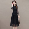 QYM-424A828黑色波点雪纺夏季薄款中长款提花时尚气质裙 商品缩略图5
