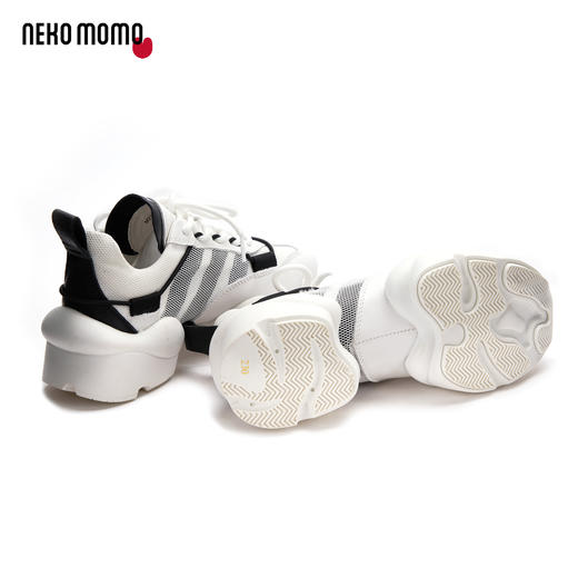 nekomomo2023年夏季新款商场同款牛皮网面透气轻便厚底增高老爹鞋M21AM15401 商品图4