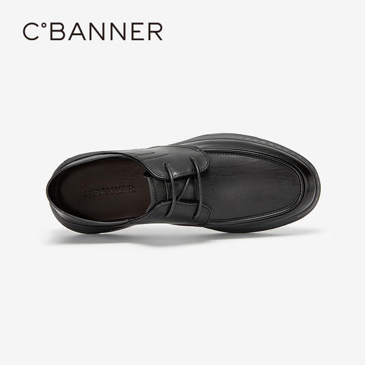 千百度男鞋正装皮鞋春夏真皮男士休闲商务皮鞋通勤系带A24135336 商品图2