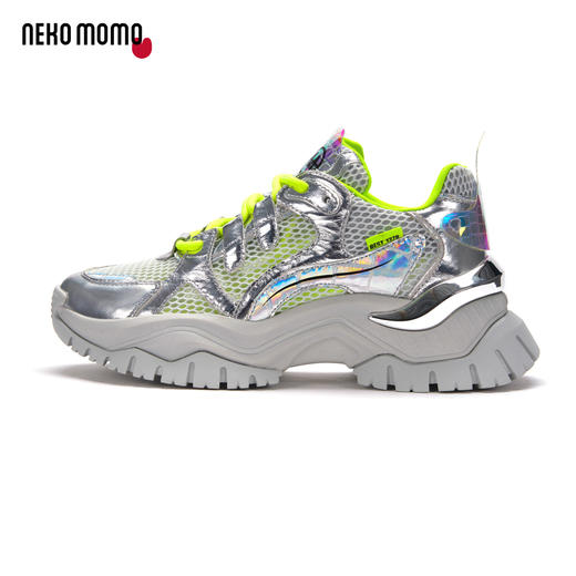 nekomomo2023年夏季新款商场同款牛皮网面松糕超轻厚底老爹鞋女 商品图1