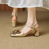 【预售5天】时尚百搭浅口，法式花朵中跟方头玛丽珍凉鞋FH&L12 商品缩略图10