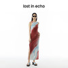 lost in echo设计师品牌修身直筒印花设计针织长款背心开衩连衣裙 商品缩略图2