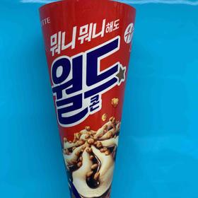 乐天沃德昆甜筒香草롯데월드콘바닐라