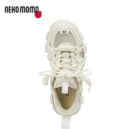 nekomomo2023夏季薄款牛皮网面镂空透气厚底增高运动休闲老爹鞋M22AM11411女 商品图1