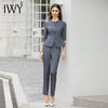 IWY/灰色高端职业装套装干练通勤正装房地产销售工作服高档*务西装CP1975 商品缩略图0
