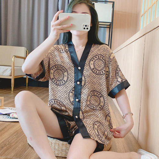 【新款大码睡衣，清凉舒适必备！】睡衣女2024新款夏天冰丝，爆款大码短袖开衫ins家居服，夏日居家不二之选-lm！ 商品图12