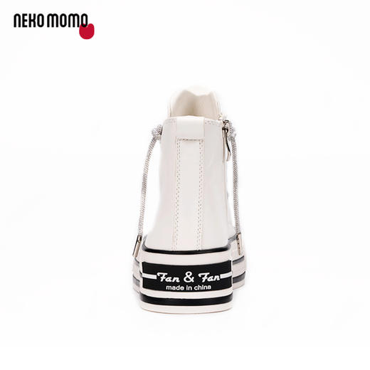 nekomomo牛皮厚底高帮鞋女ins潮2023年春季新款休闲增高运动板鞋M22DS43841 商品图4