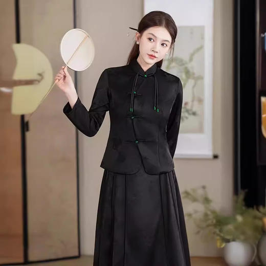 别致优雅新中式，国风改良旗袍设计感小众盘扣上衣GSJ-843 商品图3