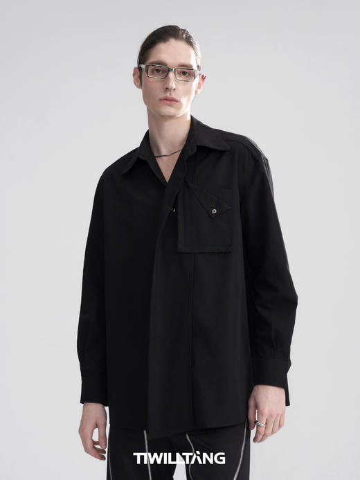 TIWILLTANG启世录 高智感立体门襟双袋衬衫 商品图1
