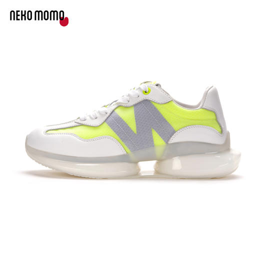 nekomomo2022年秋季新款商场同款牛皮网面超轻厚底休闲鞋老爹鞋女 商品图1