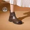【自营】哈森 HARSON23年冬季新品切尔西靴厚底圆头短筒靴子 HA232512 商品缩略图7