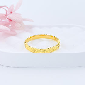 【限时克减150元】足金999 #小红书 #固口戒指 #碎碎冰 (足金999字印)5G黄金实心圈戒(5GJZ00788)（预售产品下单后不退款不退货不换货不补差价）