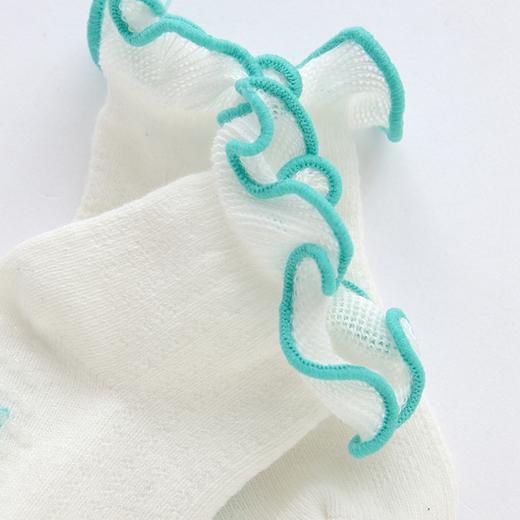 英氏儿童袜子夏季薄款婴儿袜子女宝宝短袜花边棉袜 184A0233 商品图1